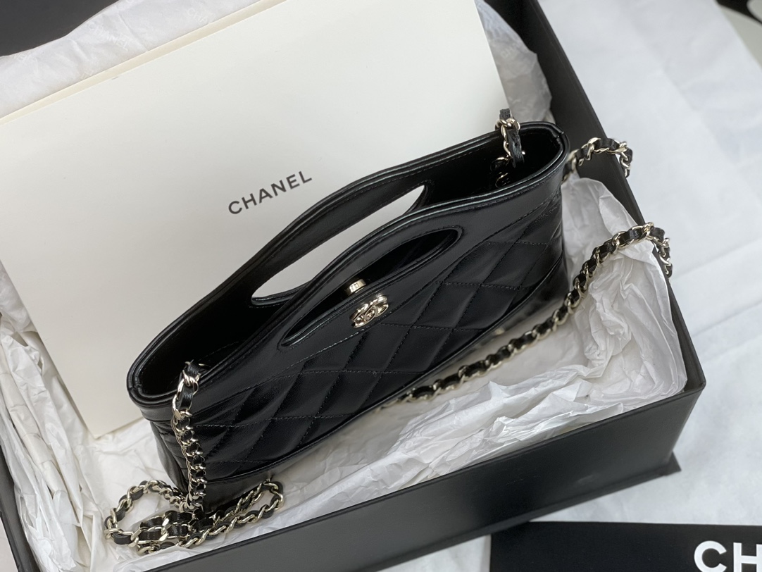 Chanel shopping bag Lambskin Oil Wax-mini