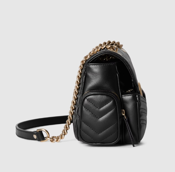 GG MARMONT SMALL MULTI-POCKET BAG-Black-795228