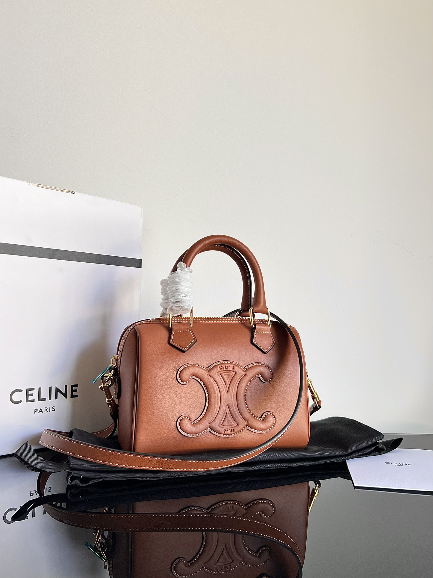 Celine-Small Smooth Calfskin Boston Bag