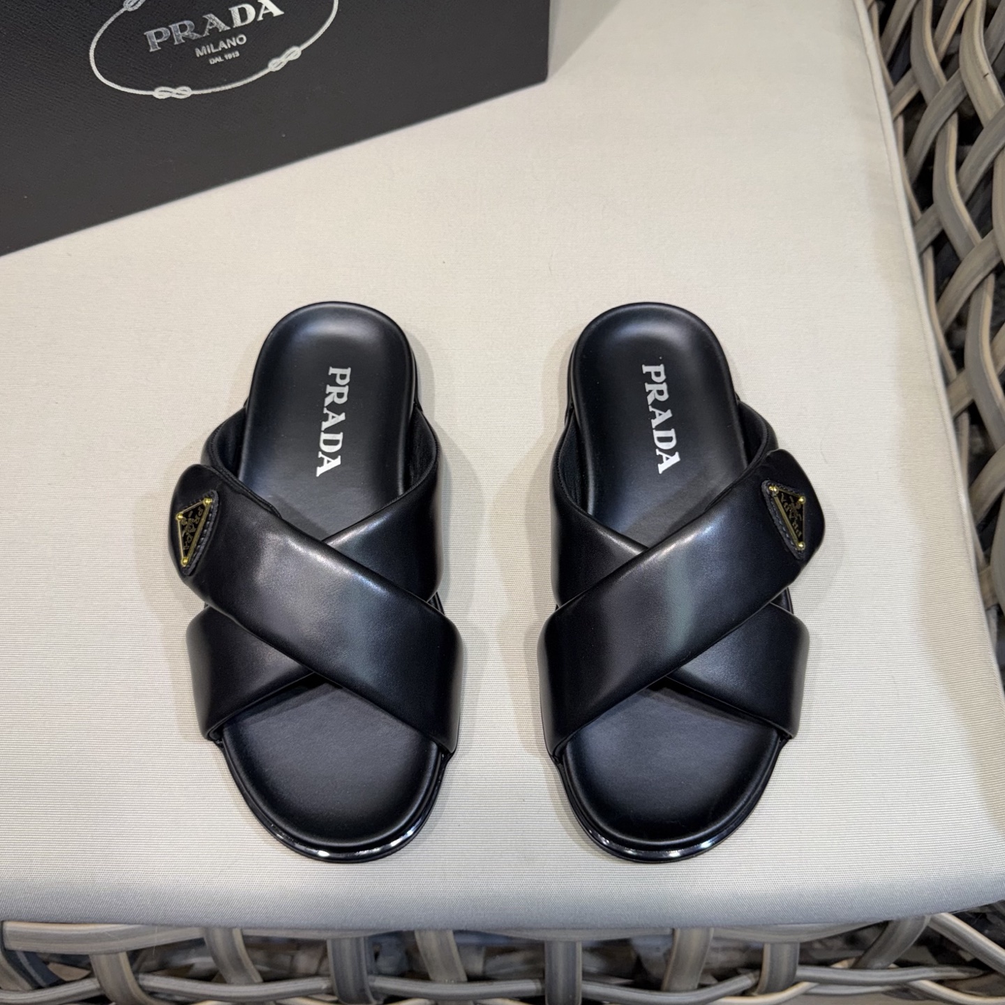 Prada Men’s Leather Sandals / Slides – New Arrival