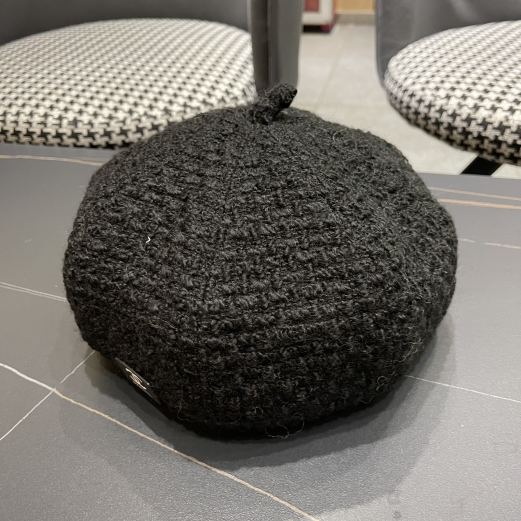 Chanel2024 beret-Black
