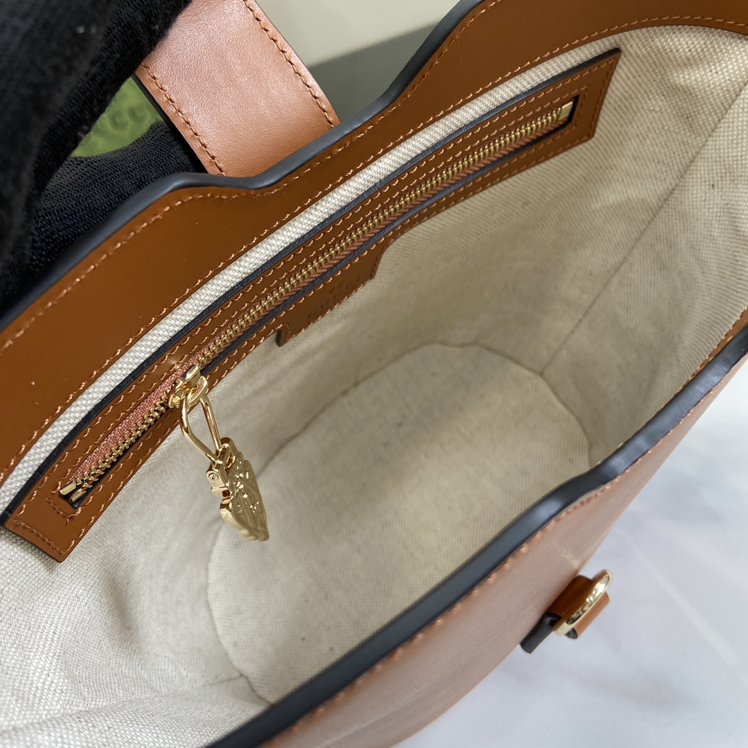 MINI BUCKET SHOULDER BAG-Brown-782908