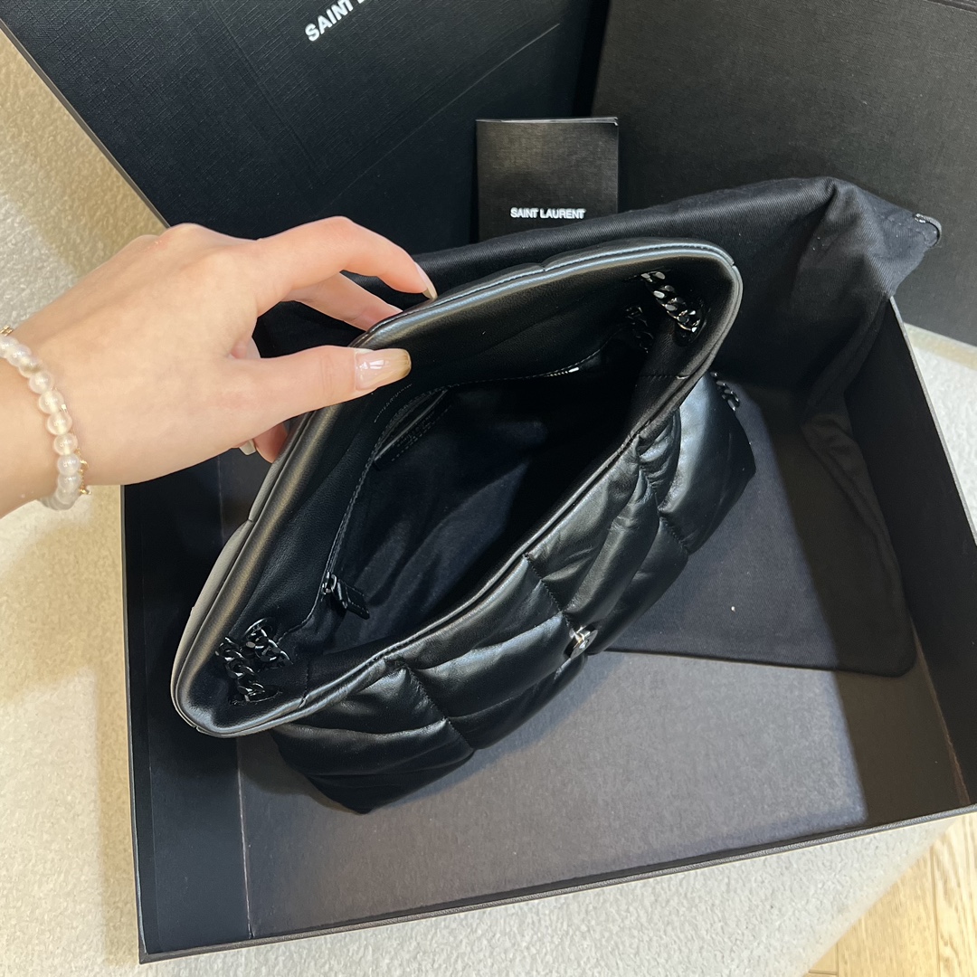 YSL-LOULOU Puffer -Black