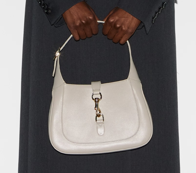 GUCCI JACKIE SMALL SHOULDER BAG-Light grey-782849