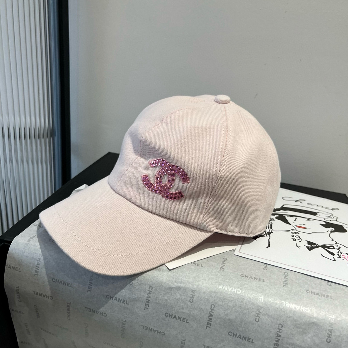 Chanel Diamond-Embellished Baseball Cap