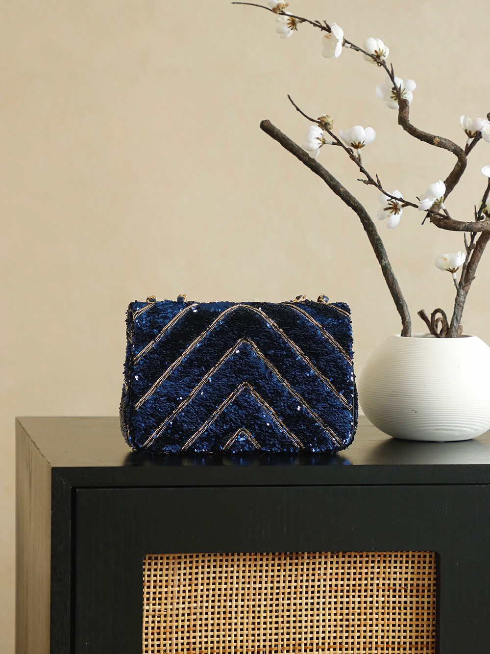 Chanel 26C Sequin Embroidered Flap Bag