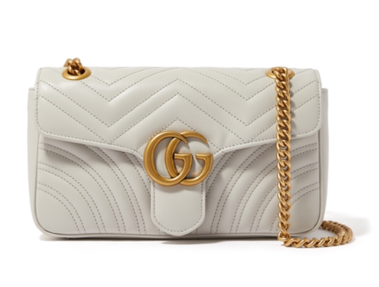GG MARMONT SMALL SHOULDER BAG-Light grey-443497