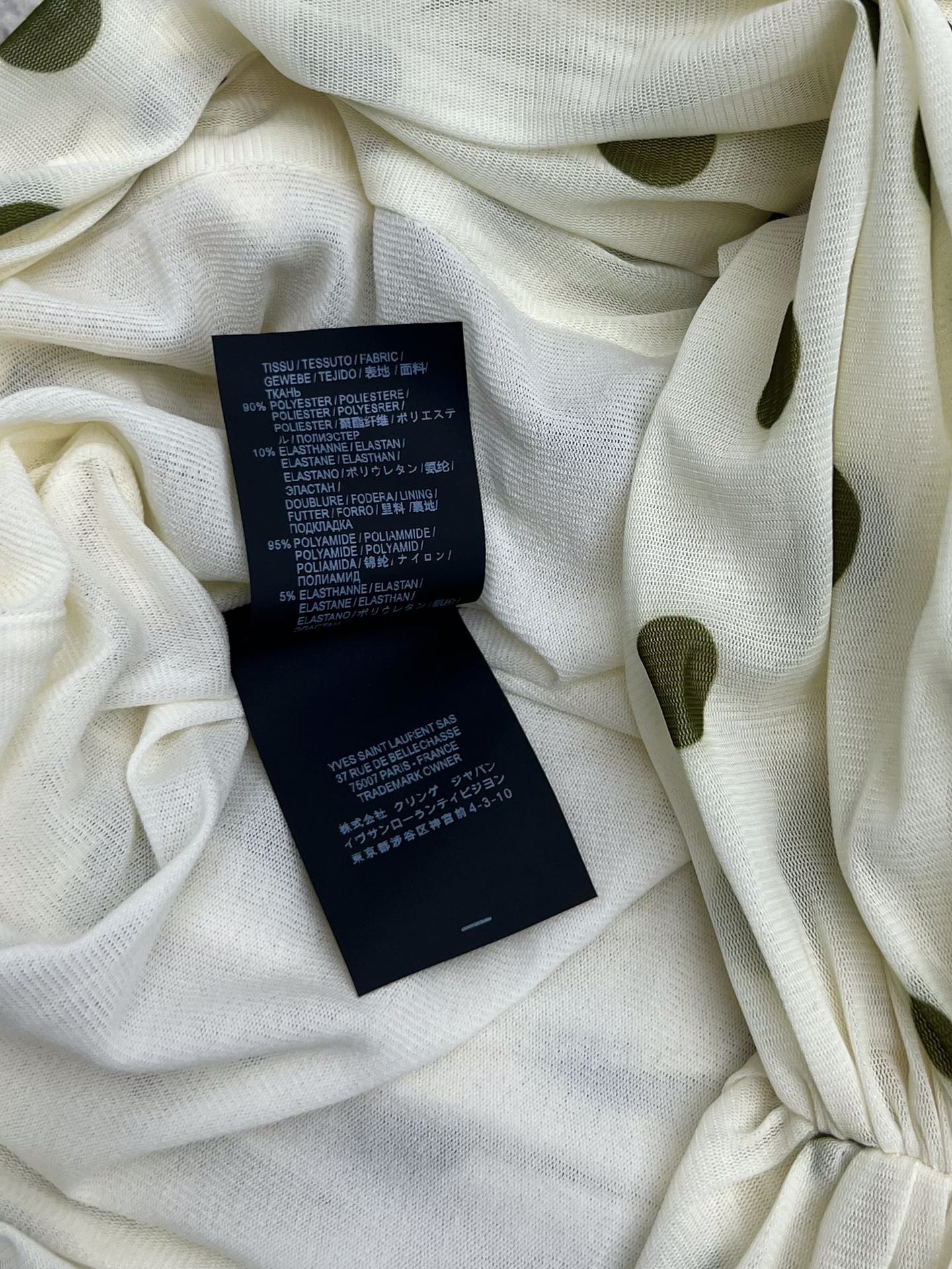 Saint Laurent polka dot dress