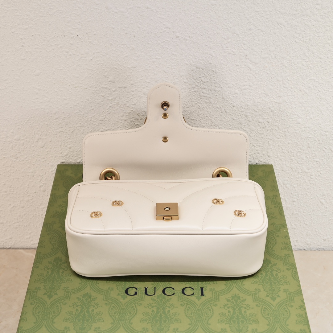 GG MARMONT SHOULDER BAG-White-446744