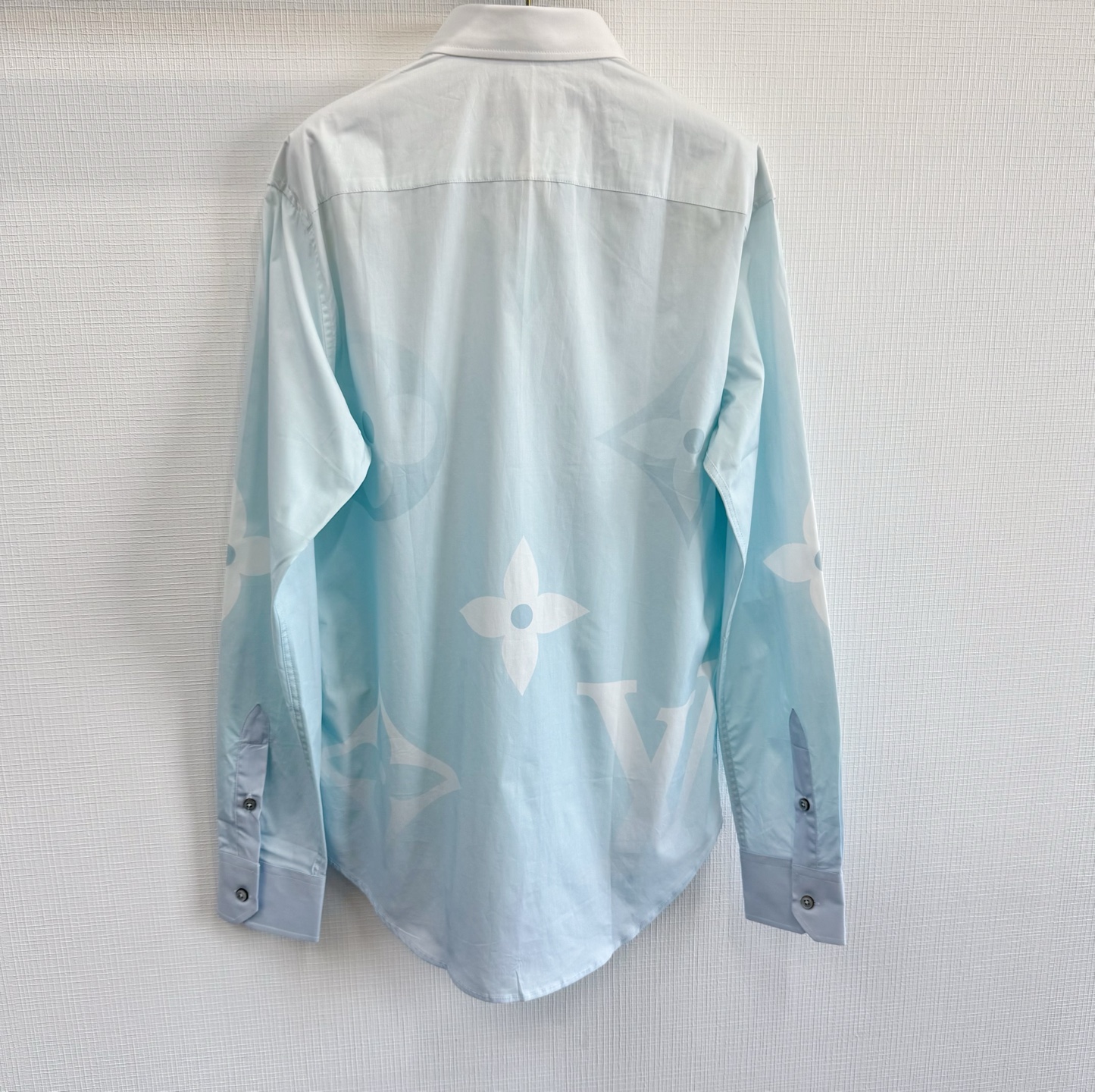 LV-1AFXVV Monogram Printed Long-Sleeved Cotton Poplin Shirt