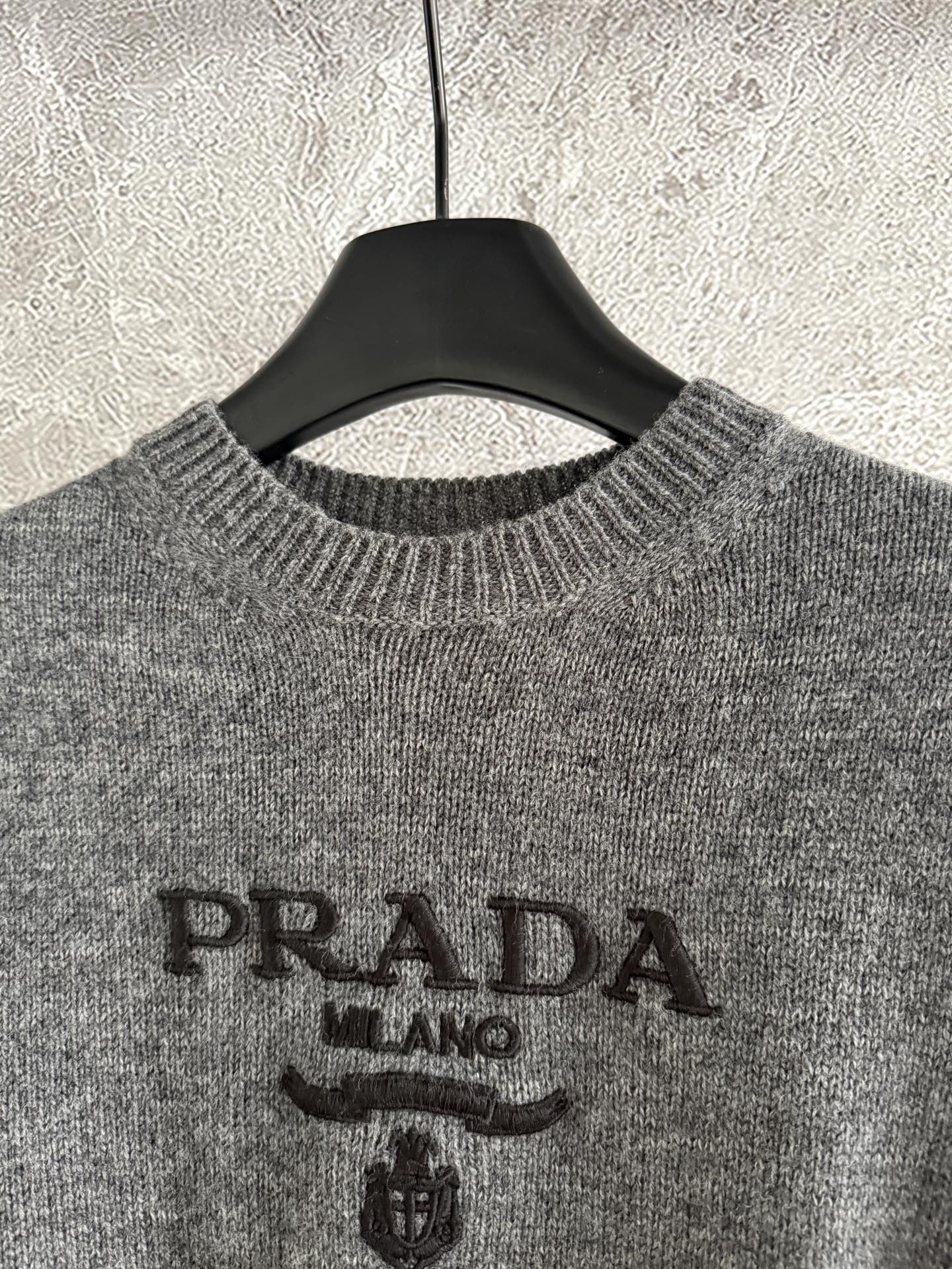 PRADA Logo-Embroidered Cashmere-Blend Sweater