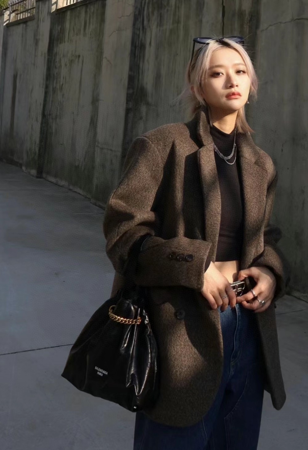 Balenciaga Crush Small Tote Bag in Black