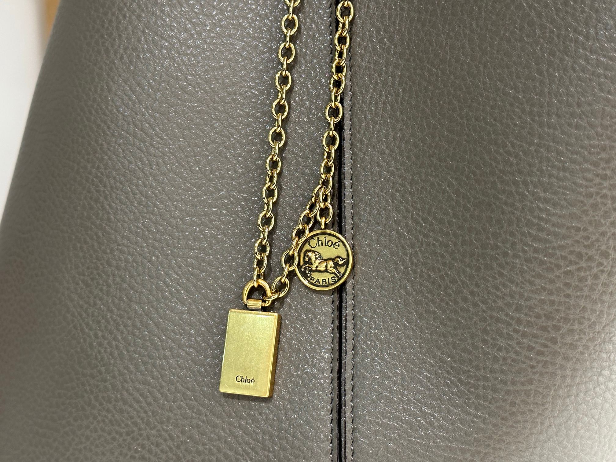 Chloe Spin grained leather tote bag