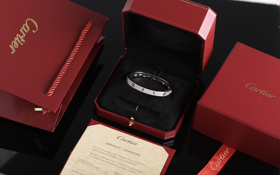 Cartier LOVE Wide Pavé Bangle – Black Ceramic Edition