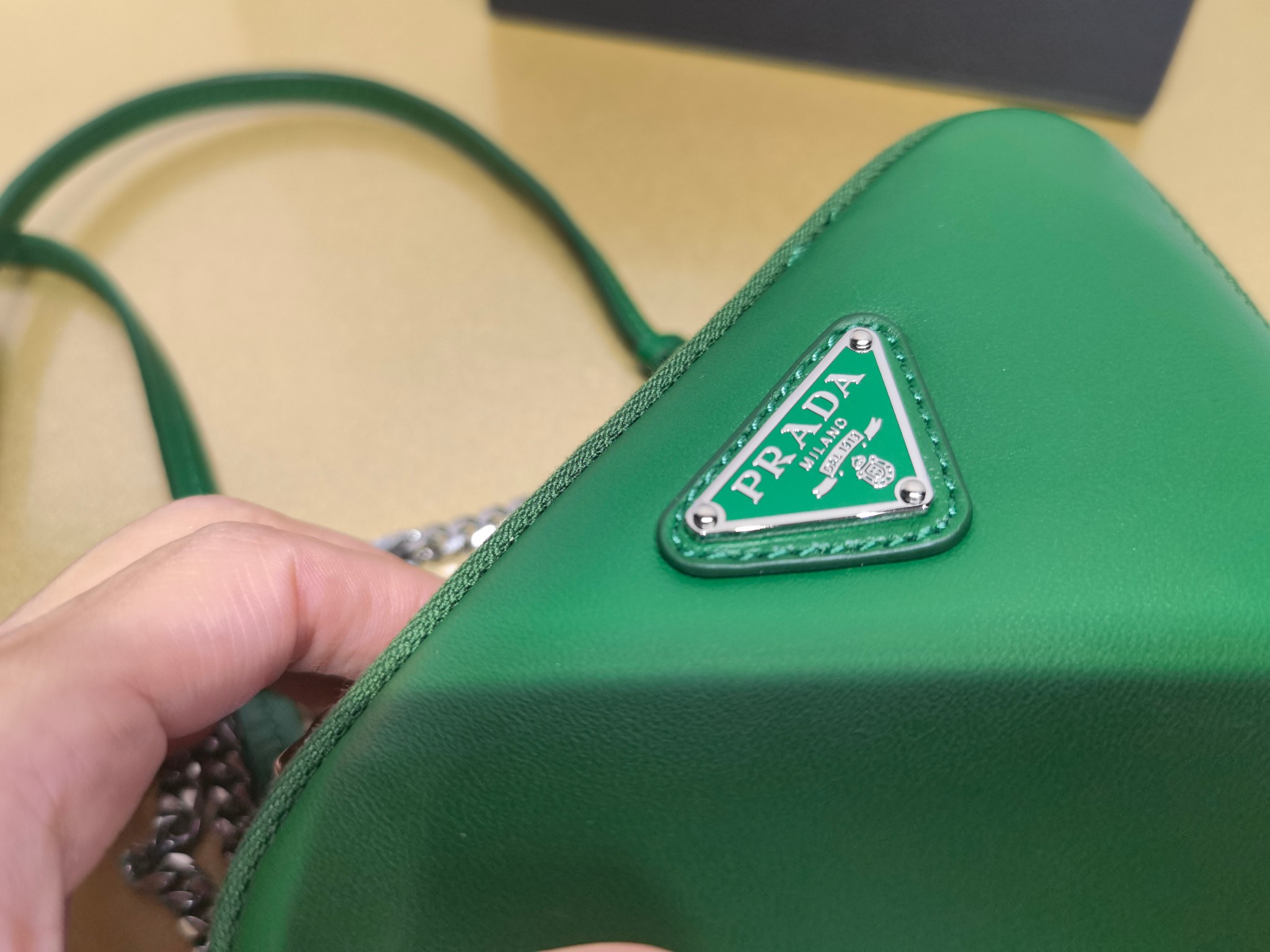 Prada leather mini pouch