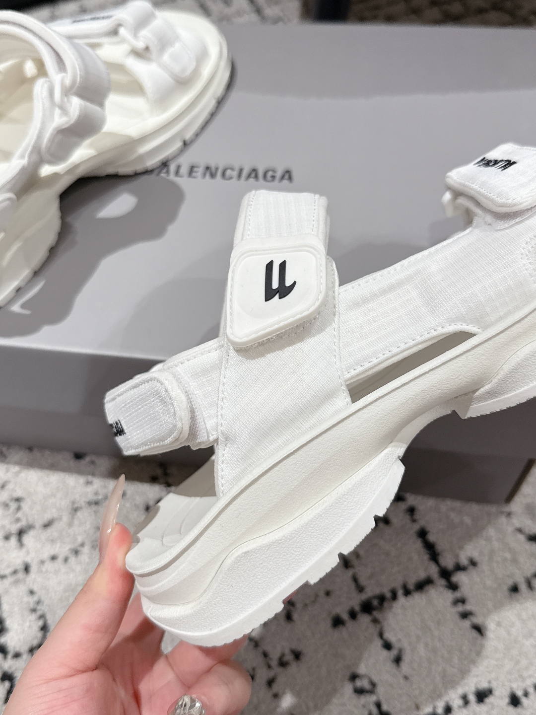 Balenciaga Tourist Series Unisex Velcro Sandals