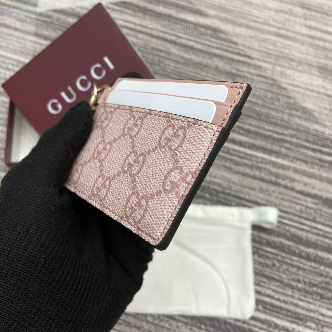 GG Emblem card case with strap-819121