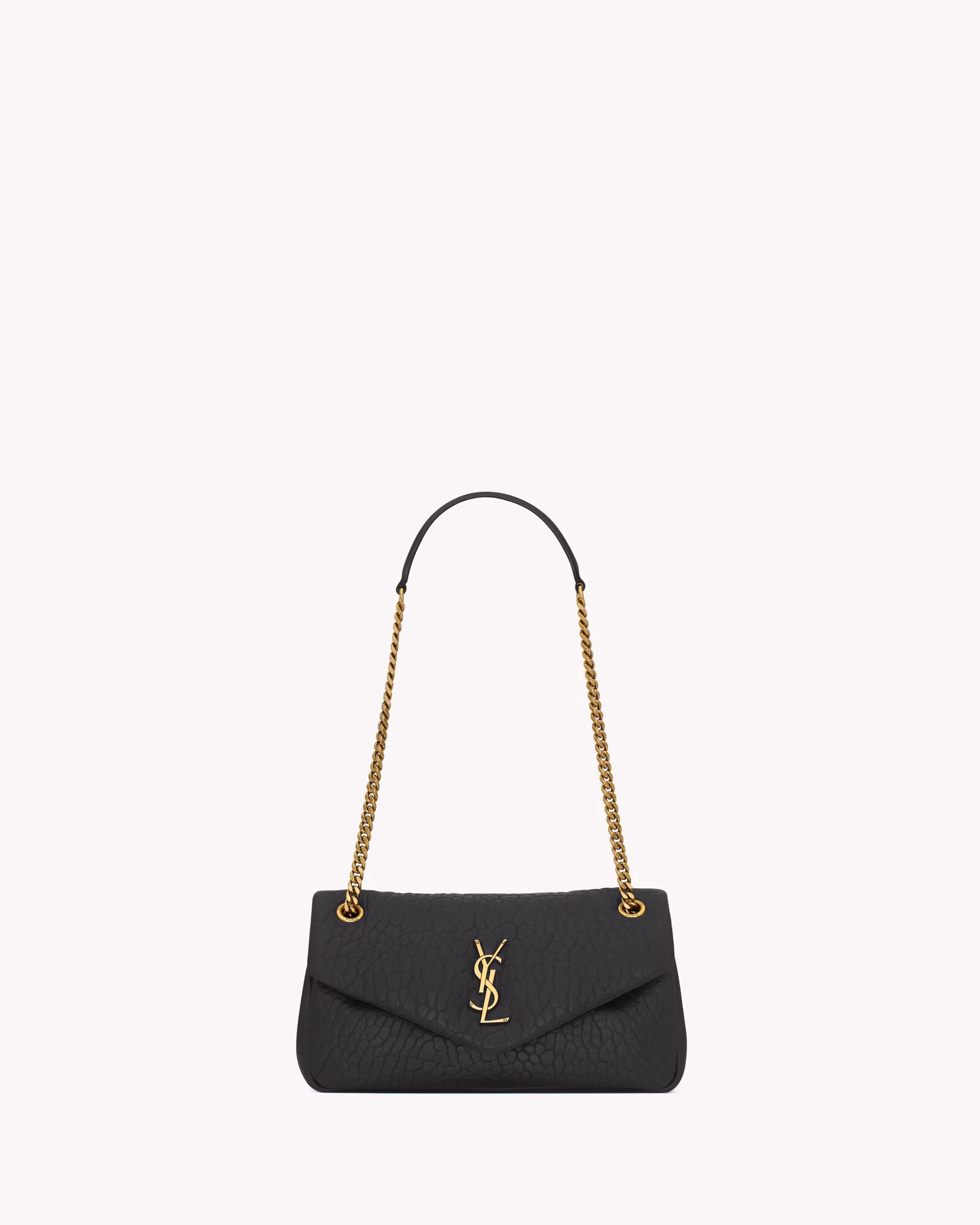 YSL-Calypso large in grained lambskin-BLack