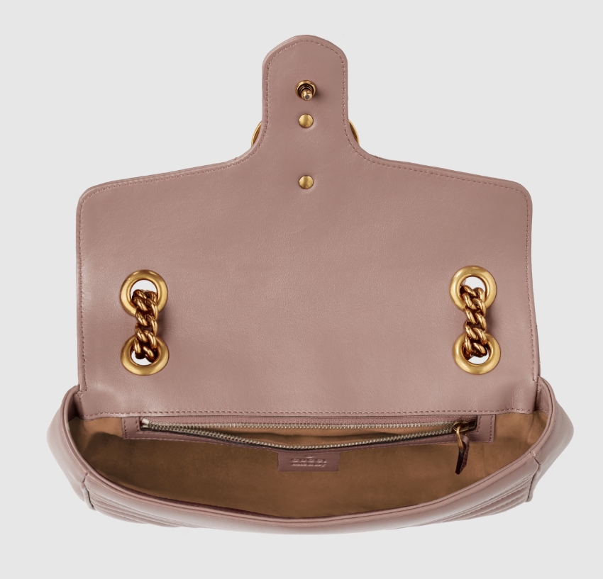 GG MARMONT MATELASSÉ SHOULDER BAG-Dusty Pink-443497