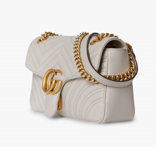 GG MARMONT SMALL SHOULDER BAG-Light grey-443497