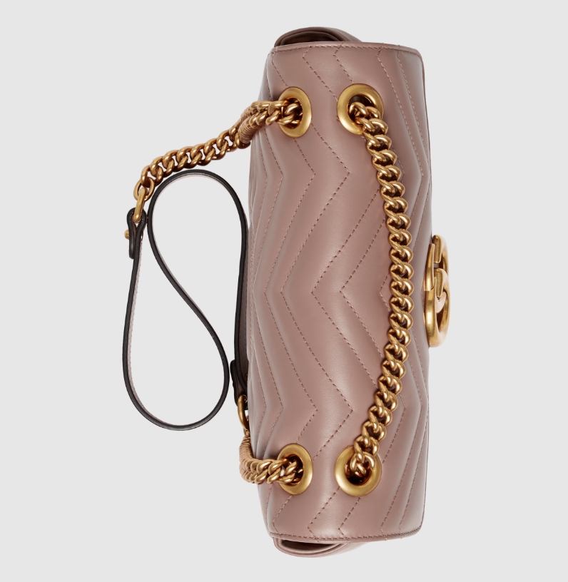 GG MARMONT MATELASSÉ SHOULDER BAG-Dusty Pink-443497