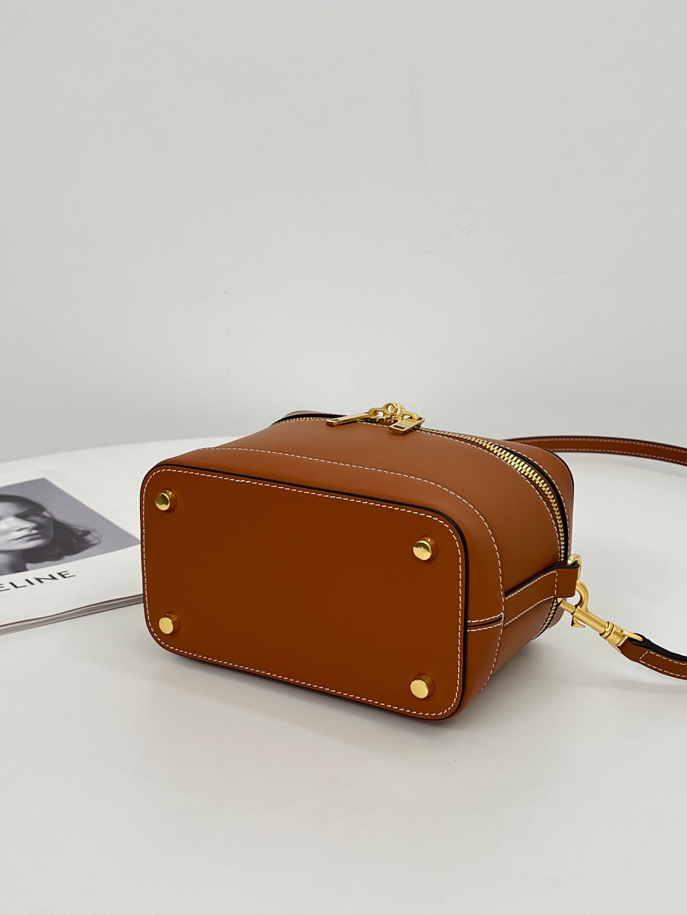 Celine Vanity Case in Caramel