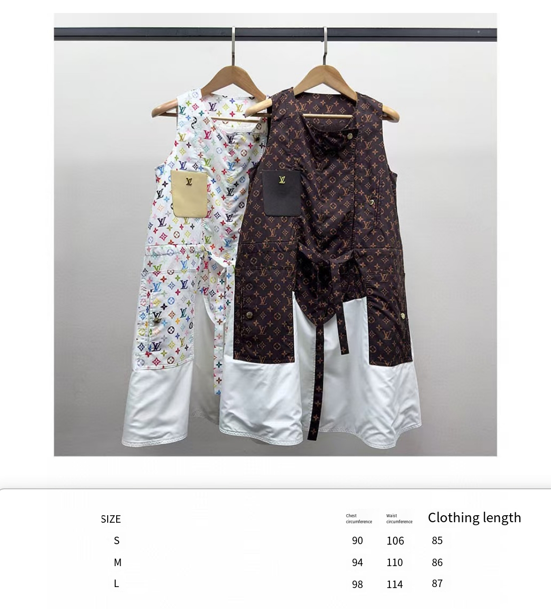 LV High-Waisted Sleeveless Printed Dress｜2025 Spring/Summer Trend