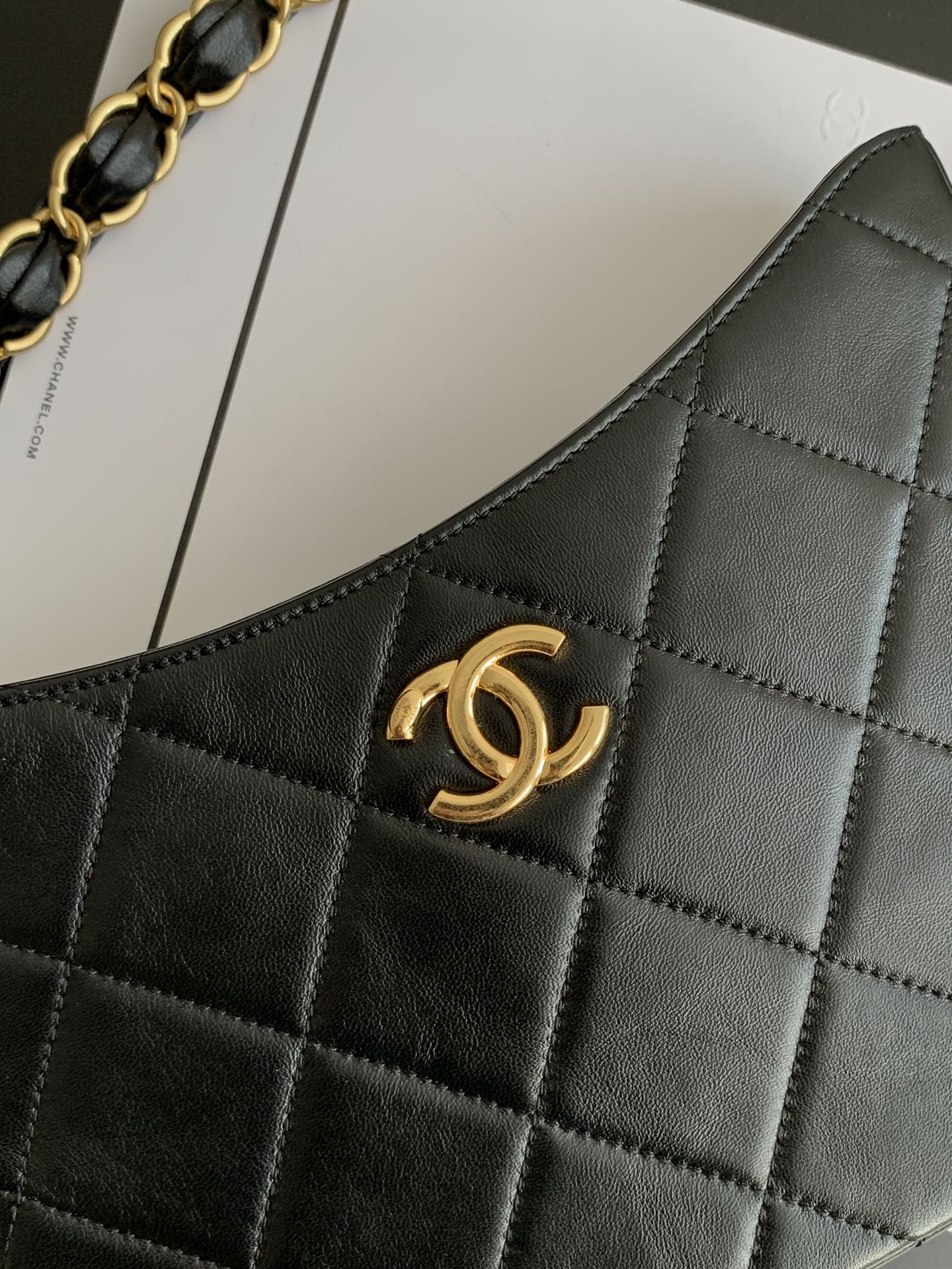 OHANEL 24K thick chain hippie hobo Underarm bag