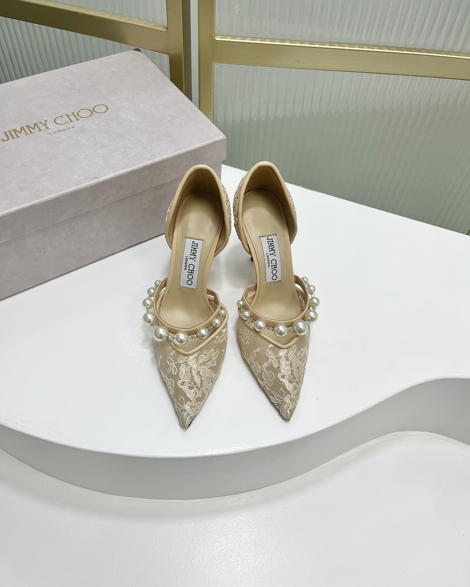 Jimmy choo new pointed toe lace shoes