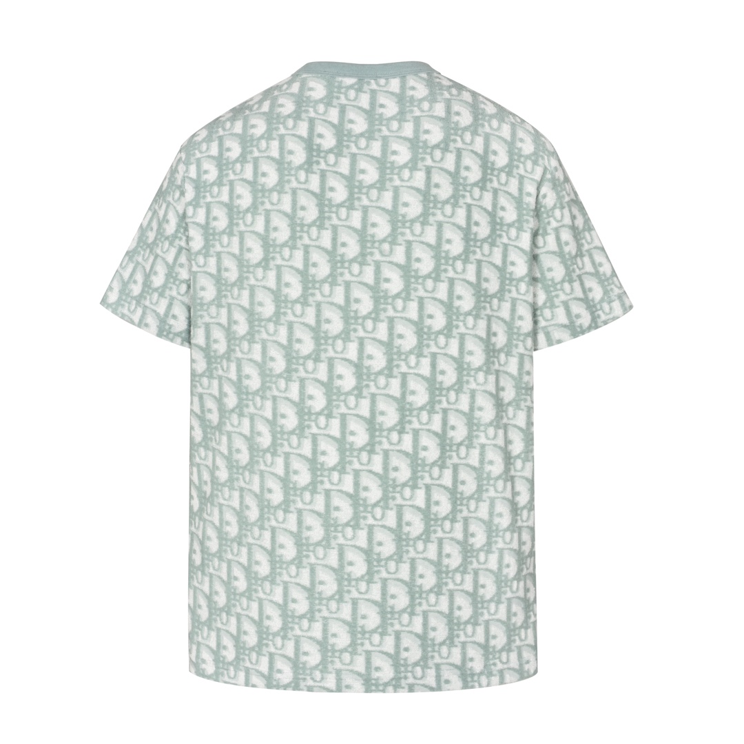 CD 24SS Towel Cotton Full Print jacquard Short Sleeve (green)