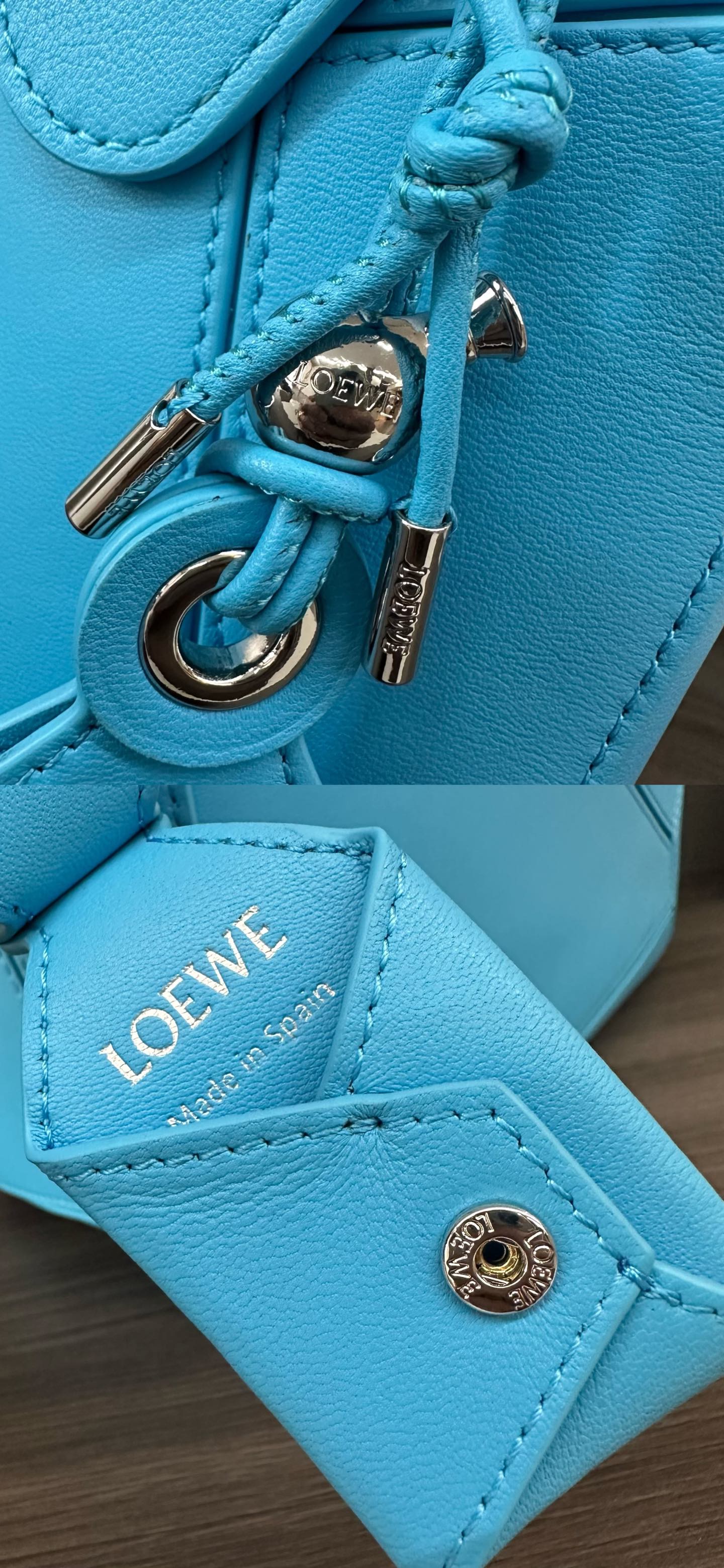 LOEWE-Small Nappa Leather Featherlight Puzzle Handbag
