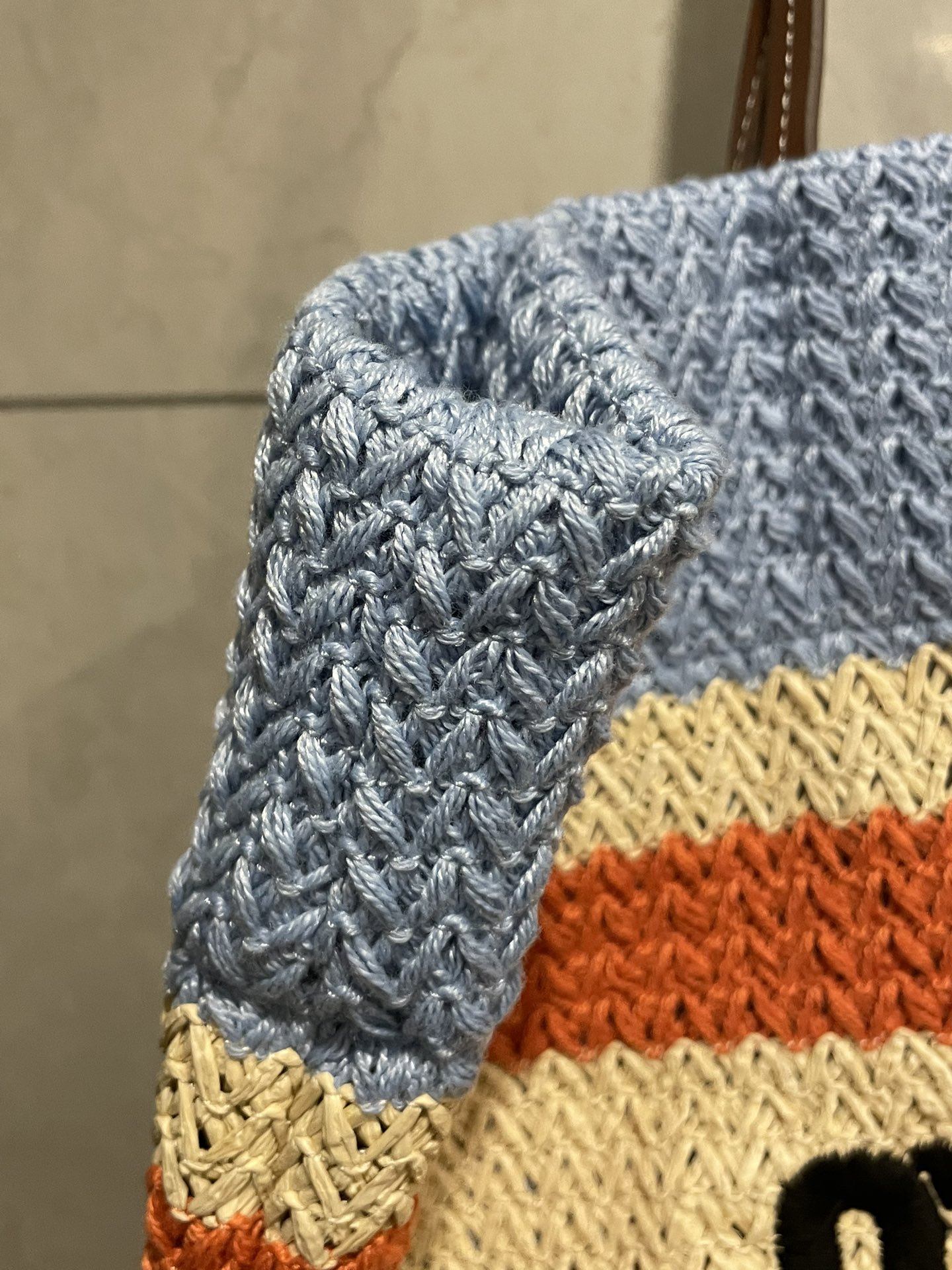 Miu Miu-Raffia woven tote bag