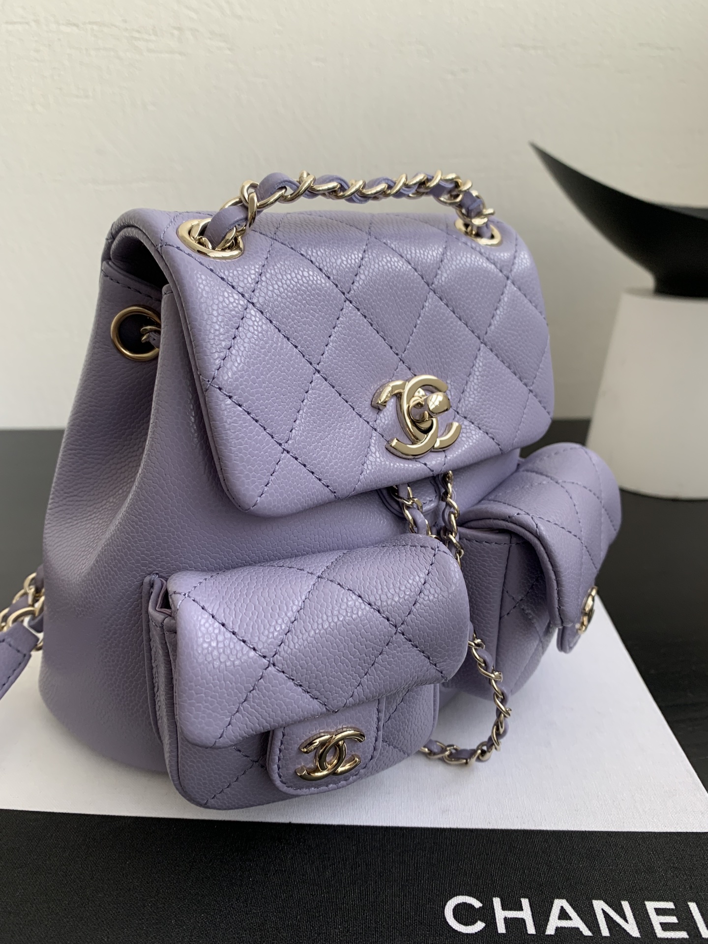 Chanel 24A Duma Backpack in Stardust Purple