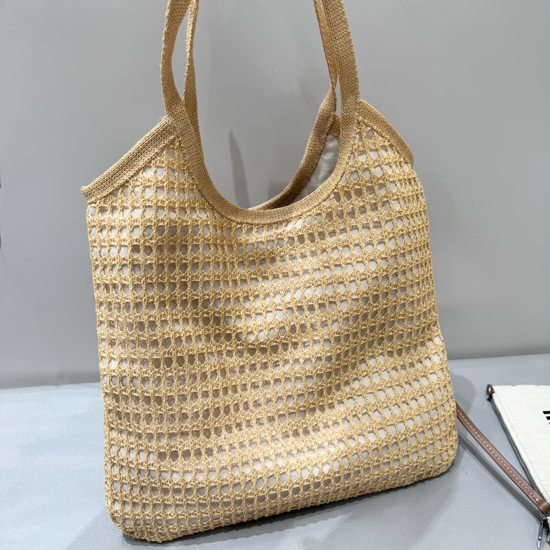 Miu Miu Woven Knit Tote Bag