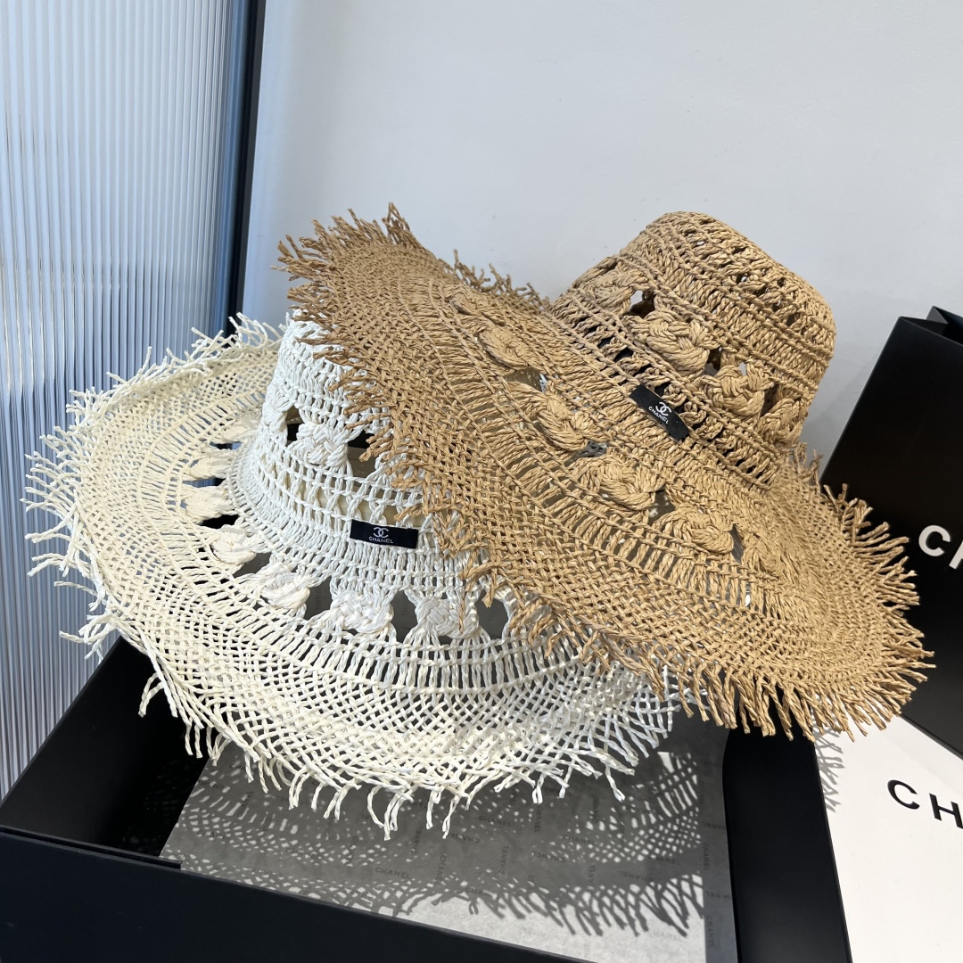Chanel Bohemian-Style Straw Sun Hat