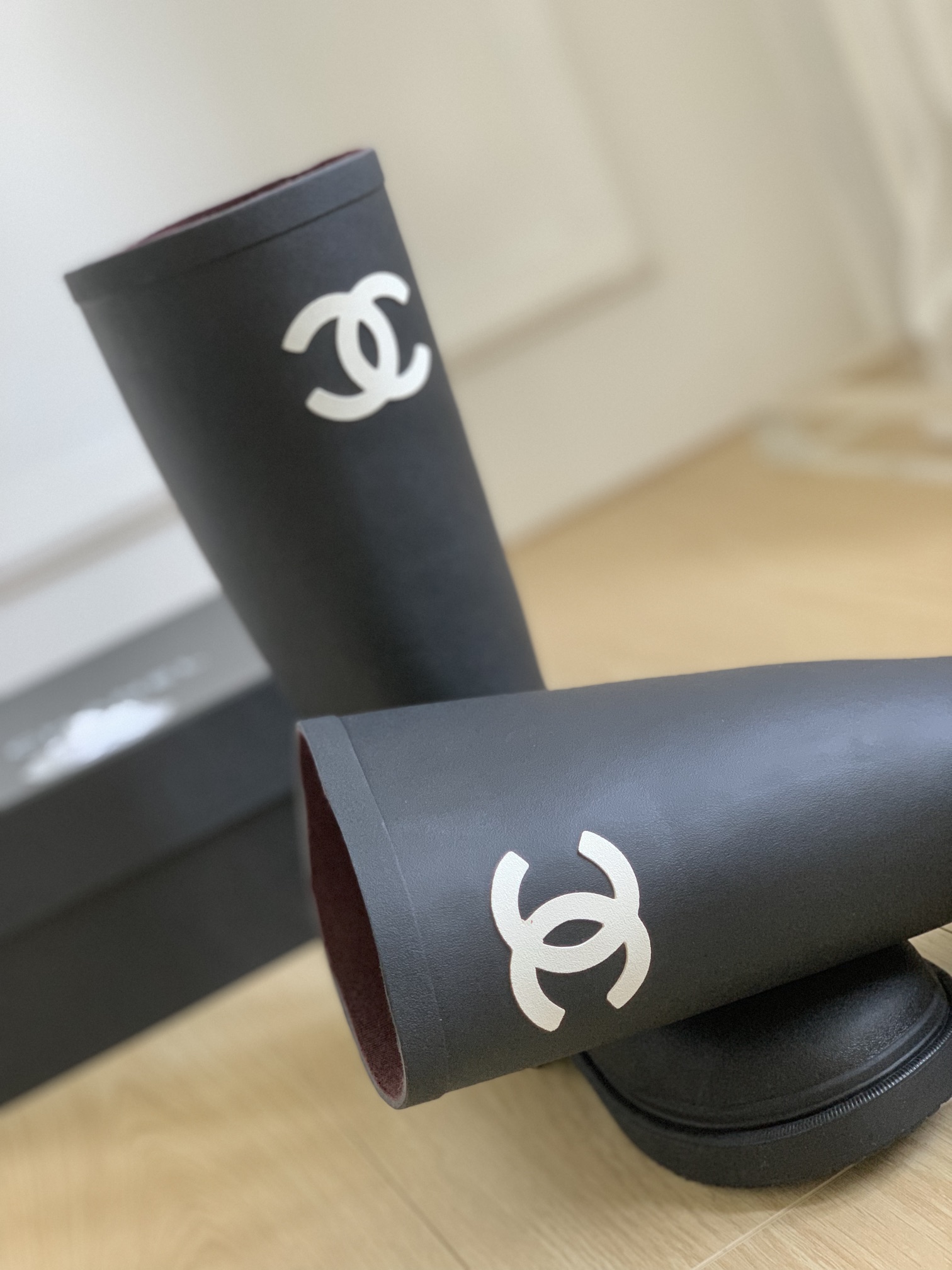 CHANEL Seamless Edition Rain Boots