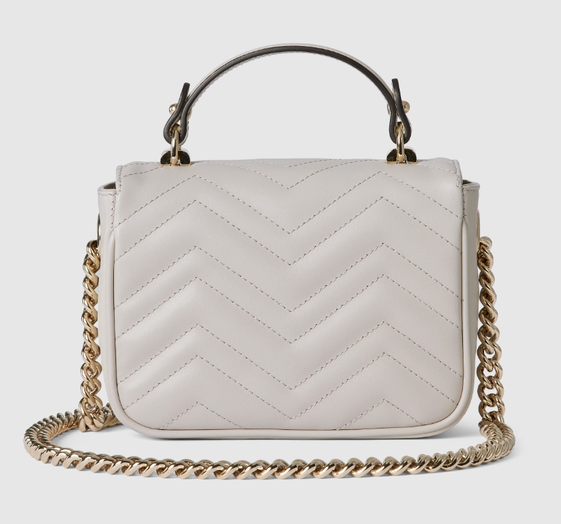 GG MARMONT MINI TOP HANDLE BAG-Grey-811238