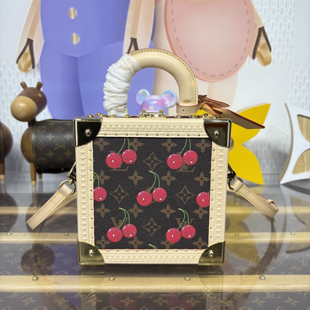 LV x TM M14040 Mini Square Trunk Cherry