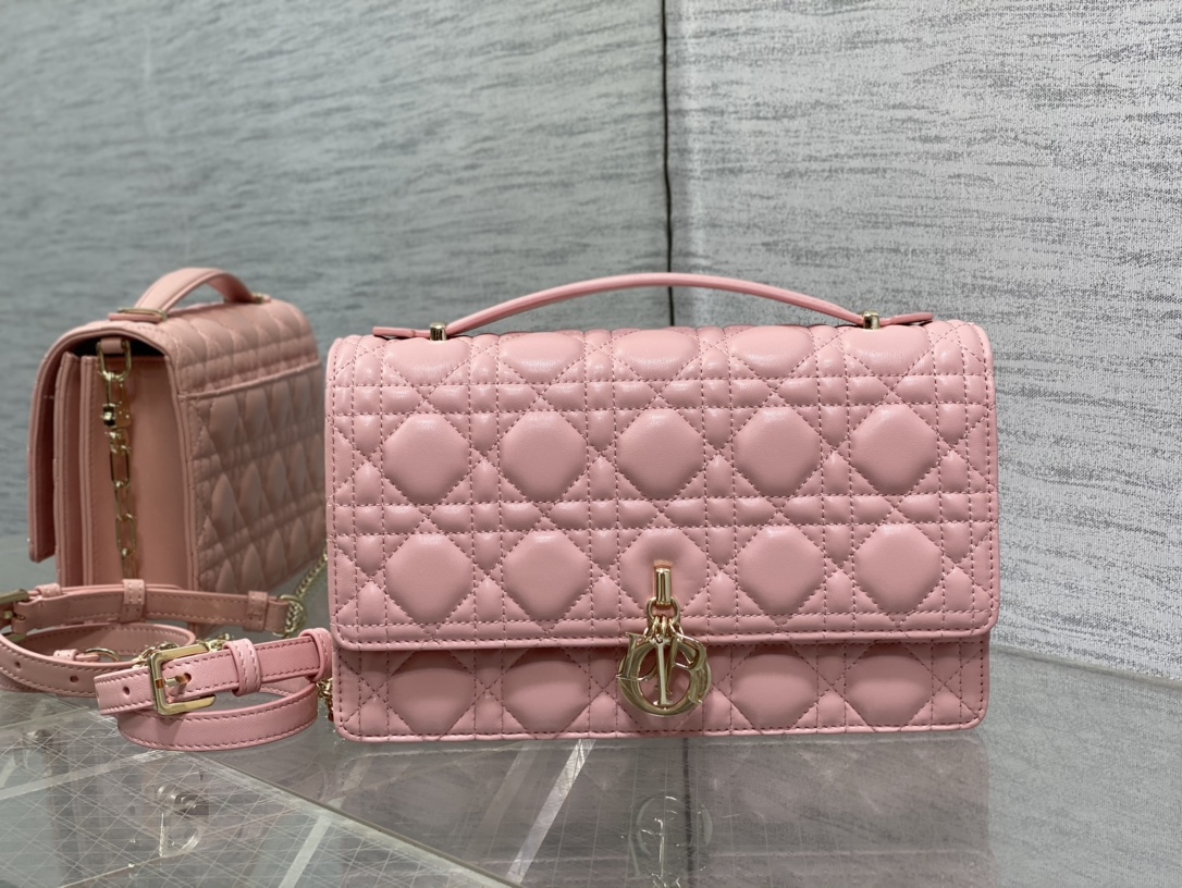 My Dior Top Handle Bag Powder Pink Cannage Lambskin