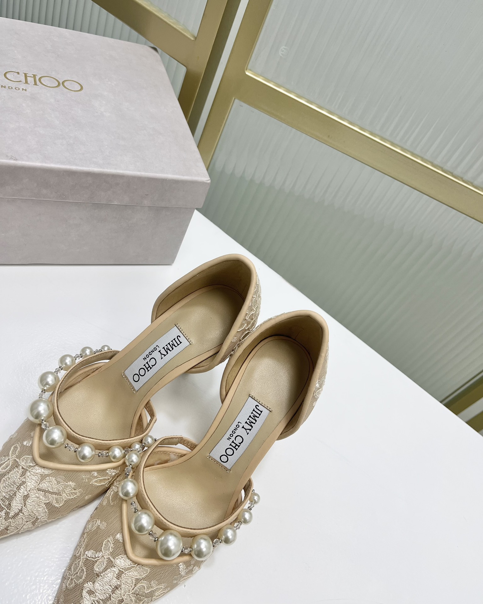 Jimmy choo new pointed toe lace shoes