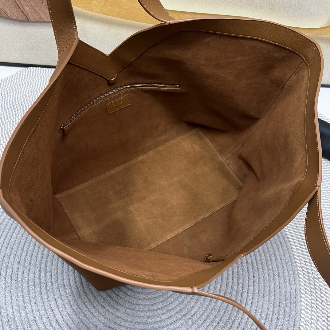 YSL-y tote in leather