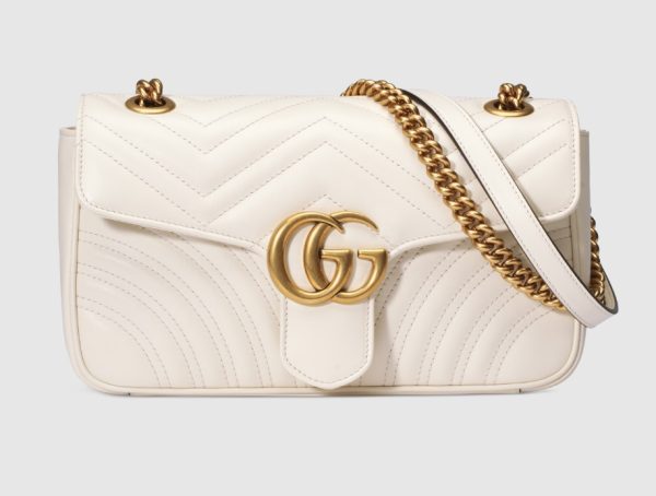 GG MARMONT SMALL SHOULDER BAG-White-443497