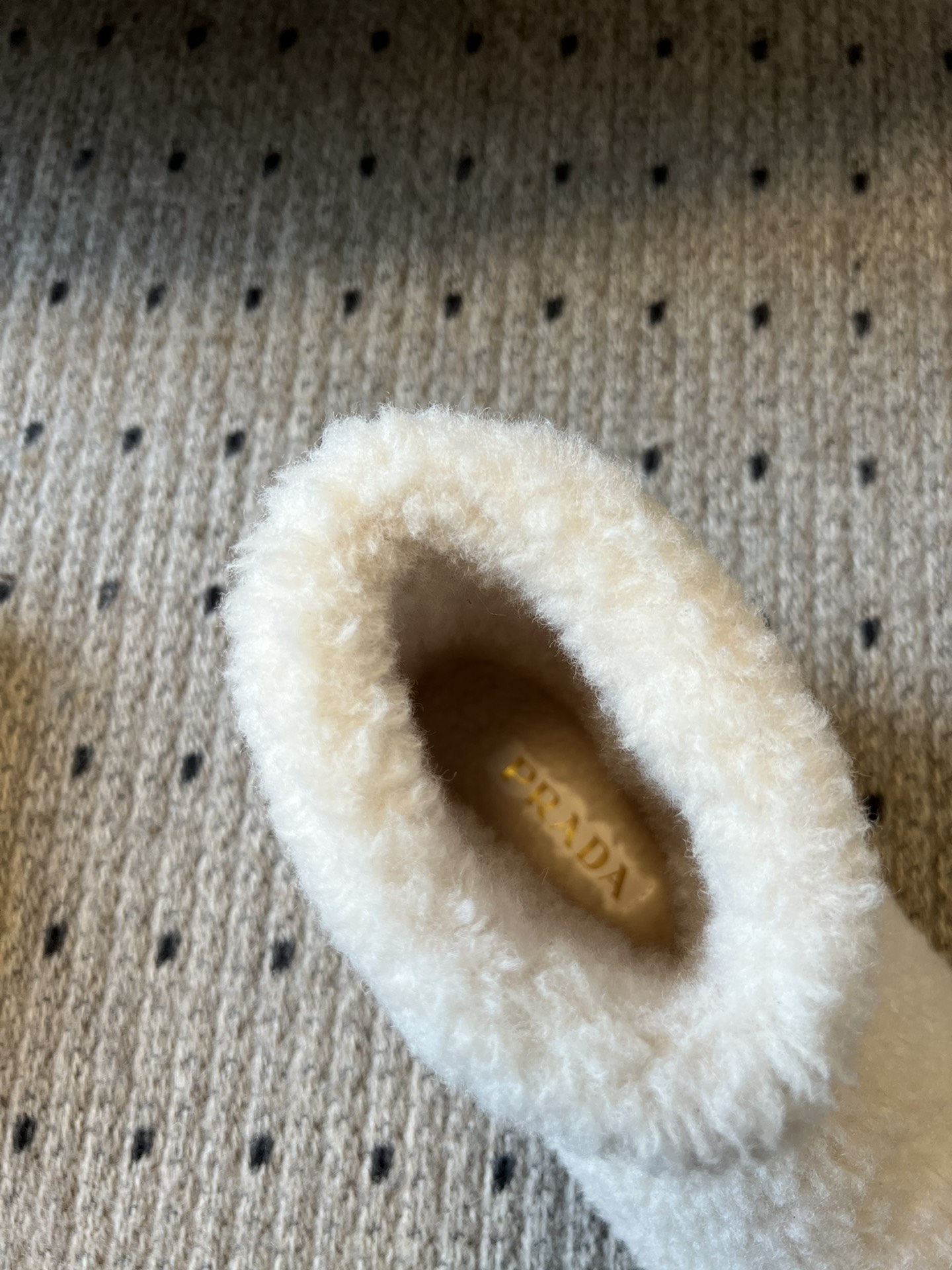 Prada autumn/Winter teddy snow boots