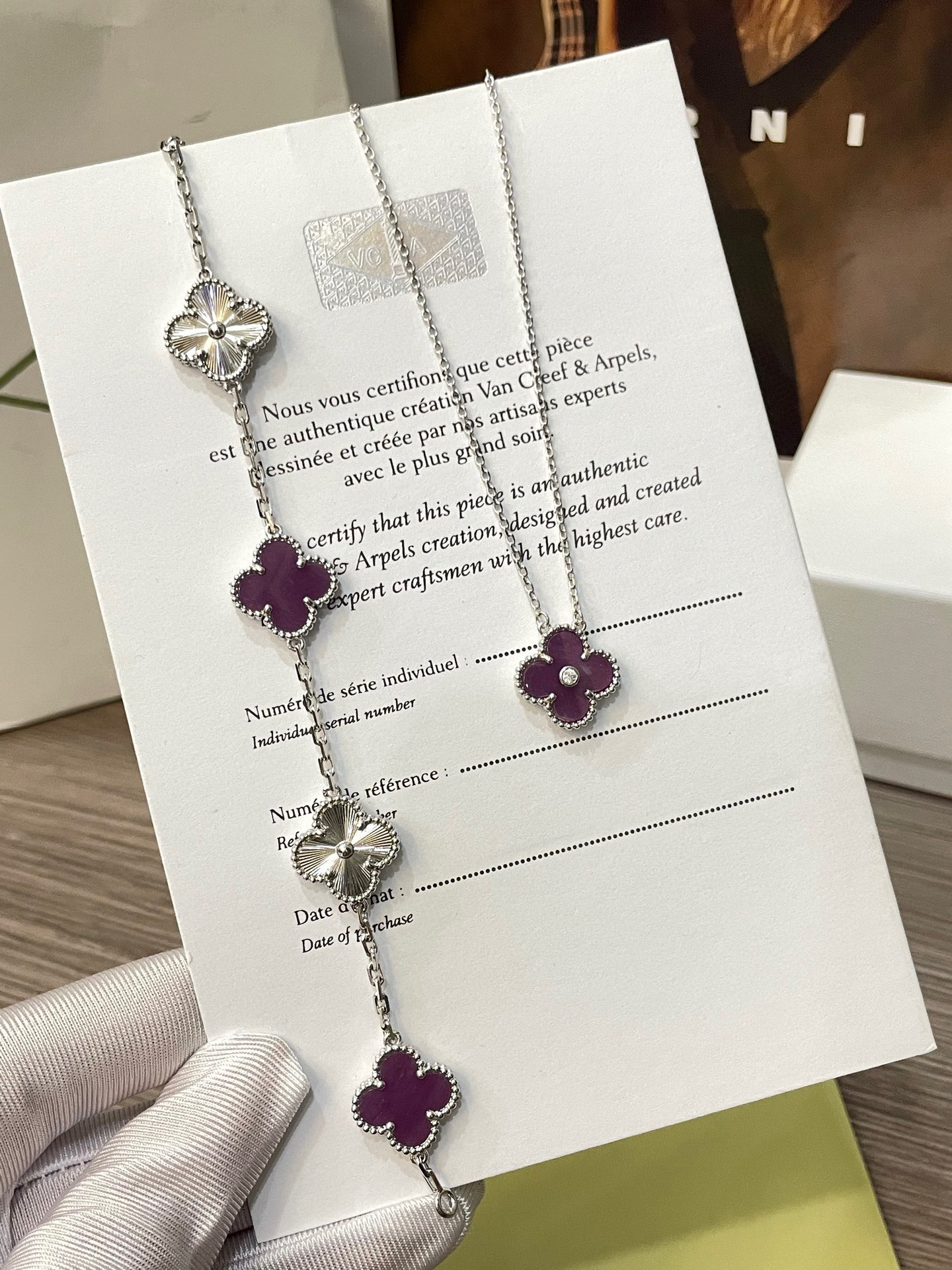 Van Cleef & Arpels Five-Flower Bracelet & Five-Flower Necklace