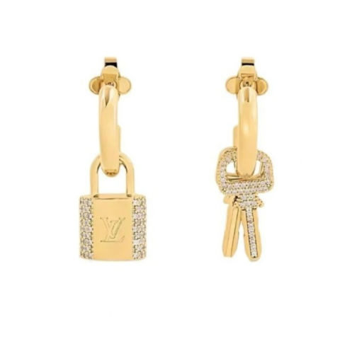LV asymmetrical earrings