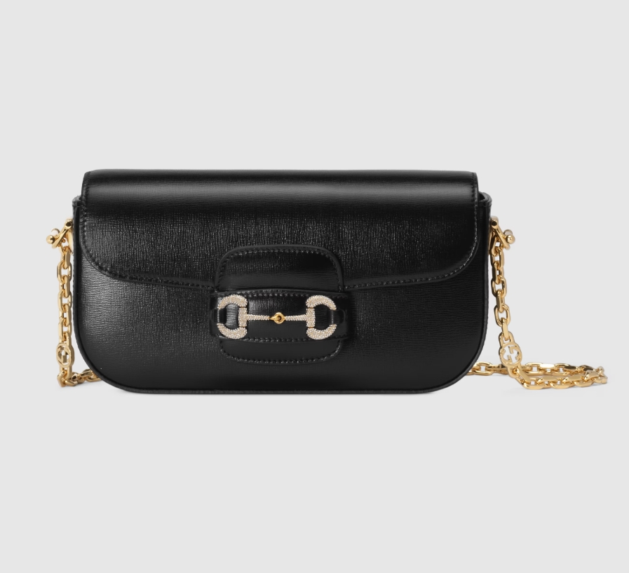 GUCCI HORSEBIT 1955 SMALL SHOULDER BAG-Black-735178