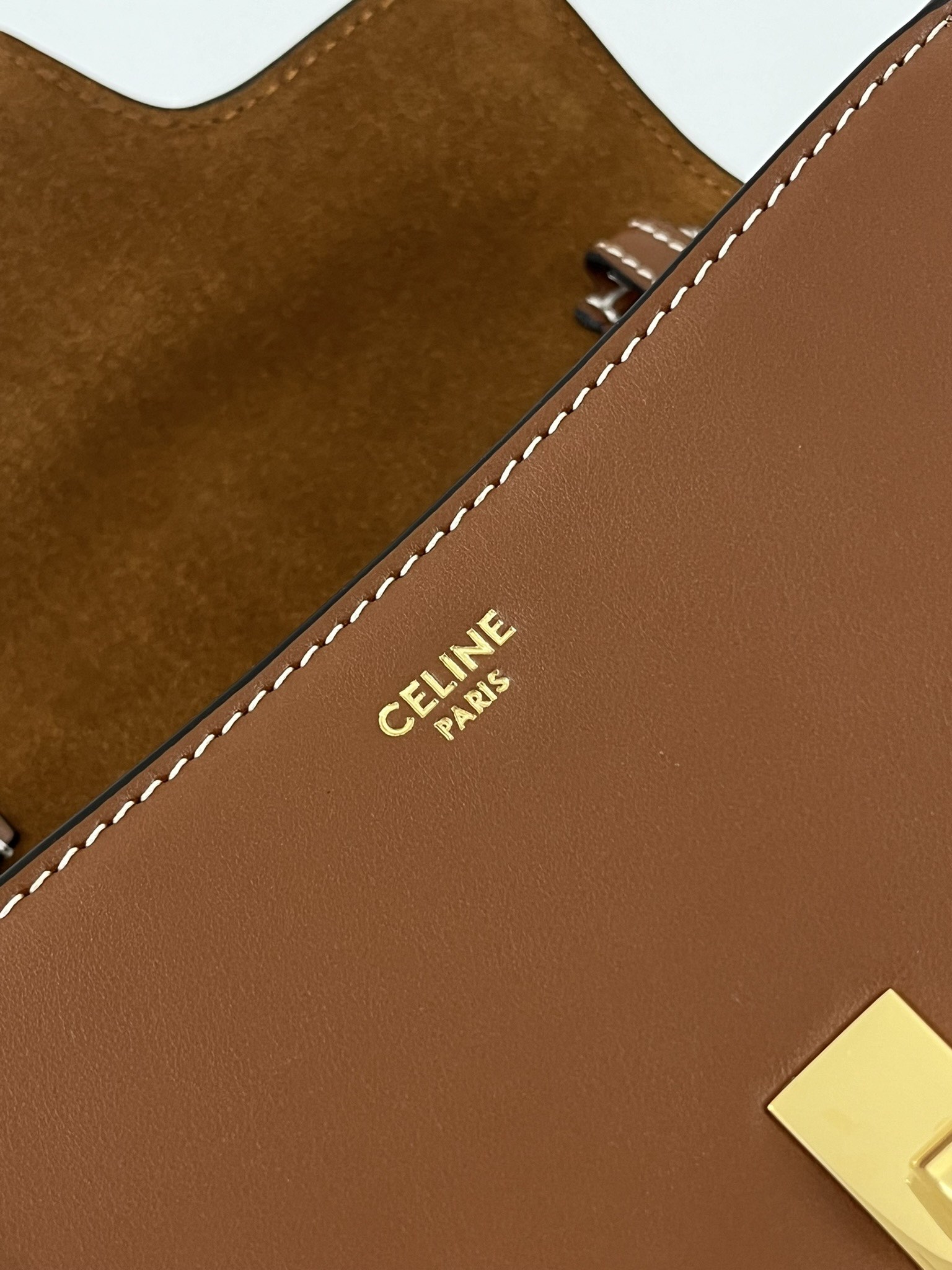 Celine Soft 16 Mini Bag in Caramel