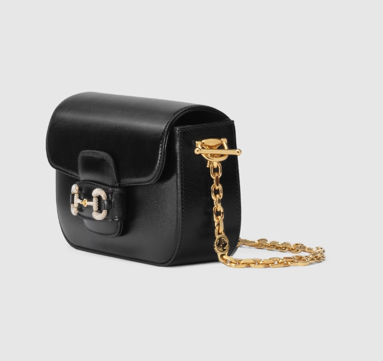GUCCI HORSEBIT 1955 SMALL SHOULDER BAG-Black-735178