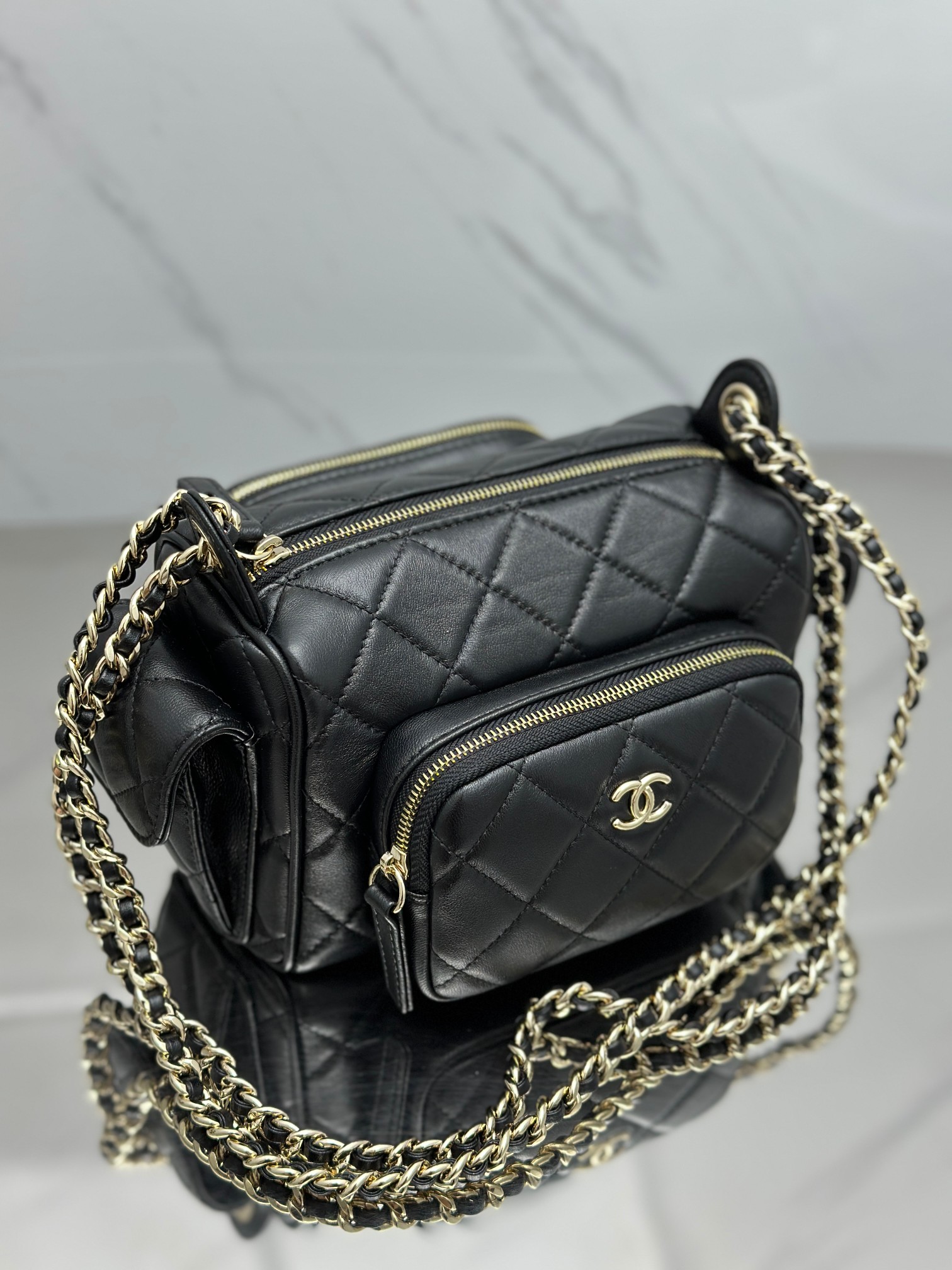 24K camera bag small black