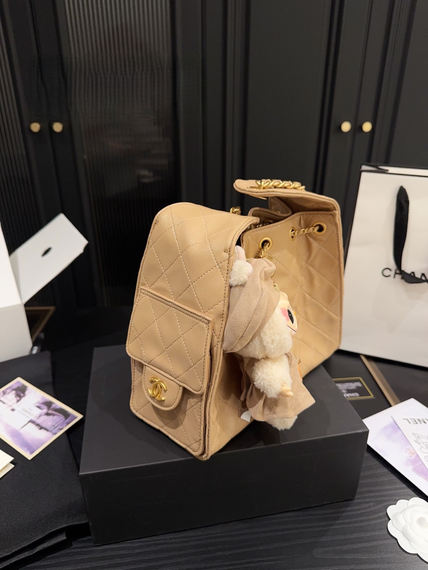 CHANEL Small Drawstring Hobo Bag